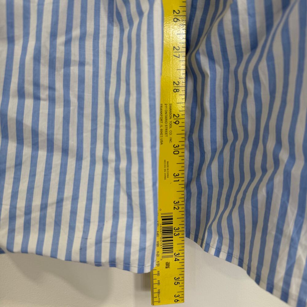 English Factory Stripe Contrast Shirt Mini Dress in Blue Size S - Picture 6 of 8